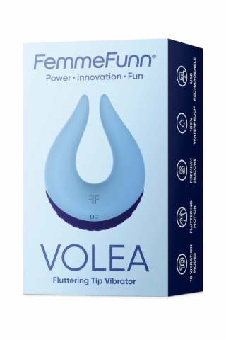 FemmeFunn Volea Light Blue/Dark Purple - Wibrator z ruchomą końcowką, 10 trybow