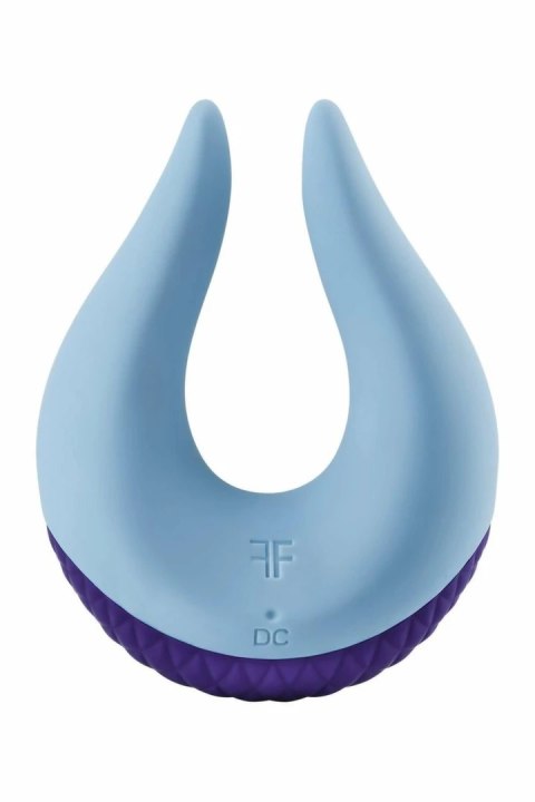 FemmeFunn Volea Light Blue/Dark Purple - Wibrator z ruchomą końcowką, 10 trybow