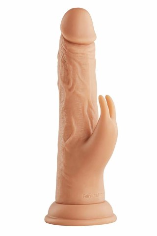 FemmeFunn Wireless Turbo Rabbit Nude - silikonowy model z rotacją i wibracjami