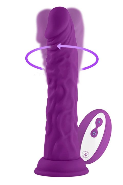 FemmeFunn Wireless Turbo Shaft Purple - obrotowy model z przyssawką 21,6 cm