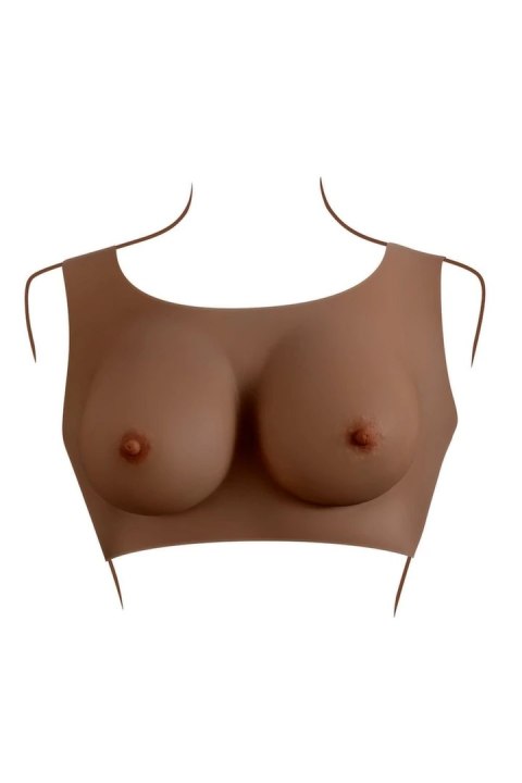 GENDER X UNDERGARMENTS Plate C-Cup Dark silikonowa kamizelka piersiowa