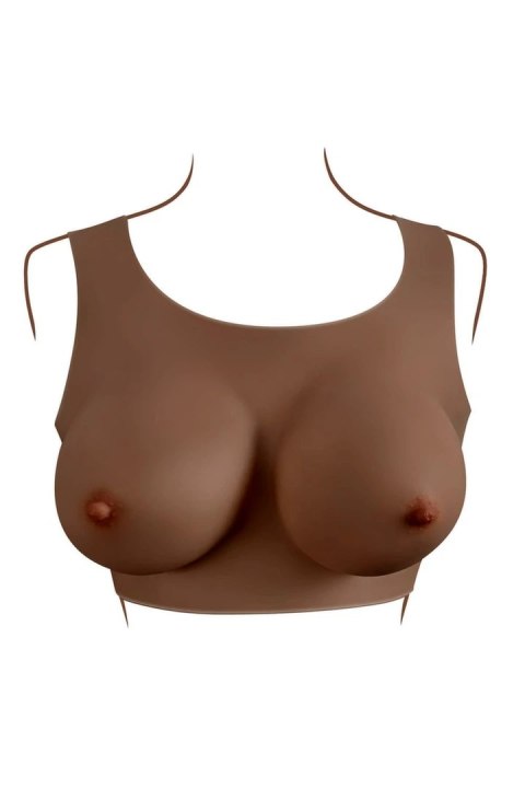 GENDER X UNDERGARMENTS Plate D-Cup Dark silikonowa kamizelka piersiowa