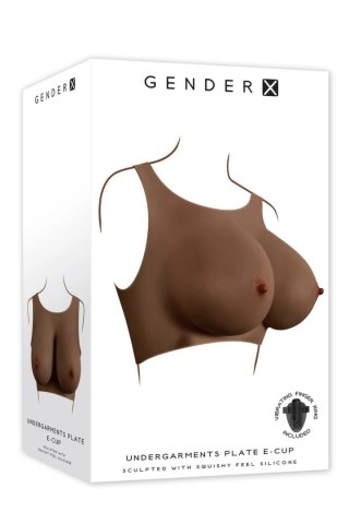 GENDER X UNDERGARMENTS Plate E-Cup Dark silikonowa kamizelka modelująca