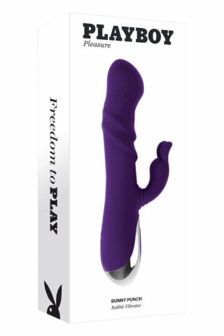 PLAYBOY BUNNY PUNCH silikonowy masażer z ruchomą głowicą 24,4 cm