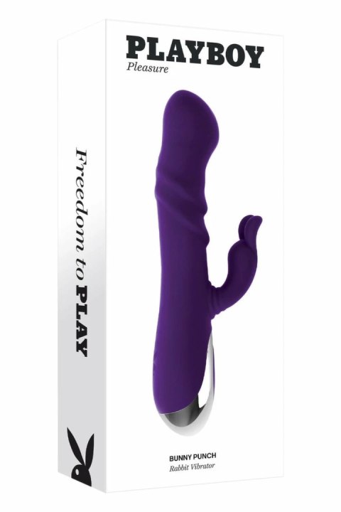 PLAYBOY BUNNY PUNCH silikonowy masażer z ruchomą głowicą 24,4 cm