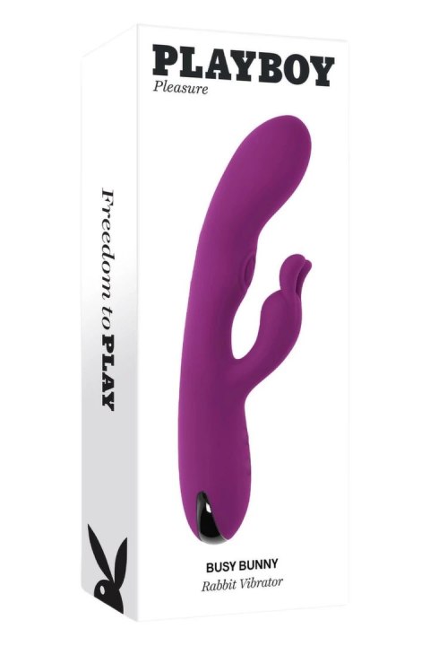 PLAYBOY BUSY BUNNY silikonowy masażer z funkcją stukania USB