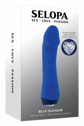 SELOPA BLUE BANGER masażer intymny silikonowy 10 trybow USB niebieski