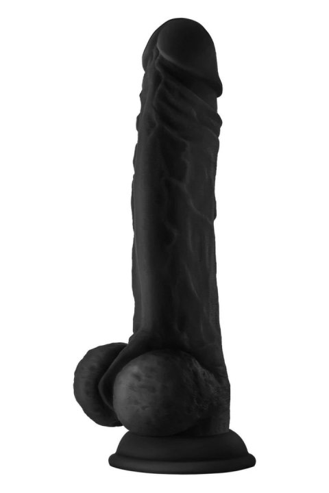SHAFT Model A 10.5" Liquid Silicone Czarny - Prosta Forma, Przyssawka