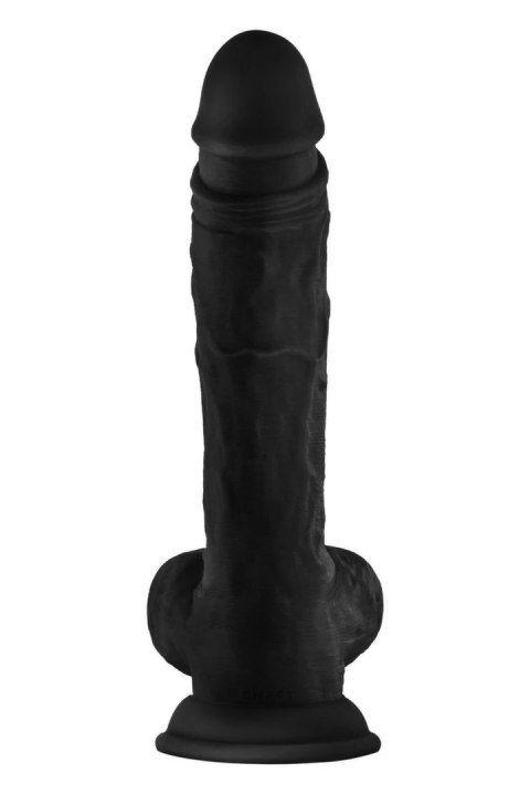 SHAFT Model A 10.5" Liquid Silicone Czarny - Prosta Forma, Przyssawka