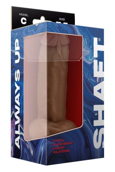 SHAFT Model C 19cm Liquid Silicone - anatomiczny, z przyssawką, Oak