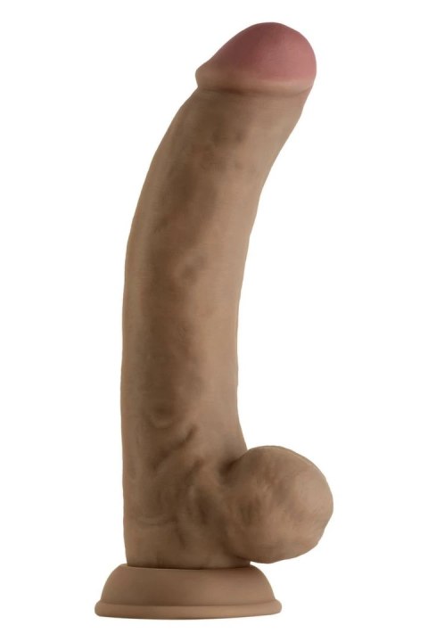 SHAFT Model C 24,1 cm Liquid Silicone - anatomiczny, dwuwarstwowy, Oak