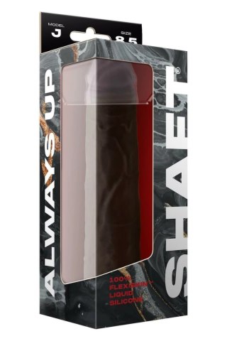 SHAFT Model J 8.5" Liquid Silicone Mahogany - anatomiczny, dwuwarstwowy