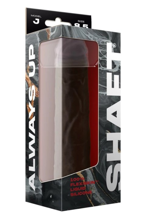 SHAFT Model J 8.5" Liquid Silicone Mahogany - anatomiczny, dwuwarstwowy