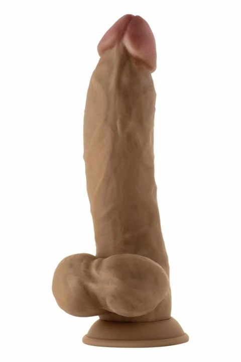 SHAFT Model N 24,1 cm Liquid Silicone, anatomiczny, przyssawka, Oak