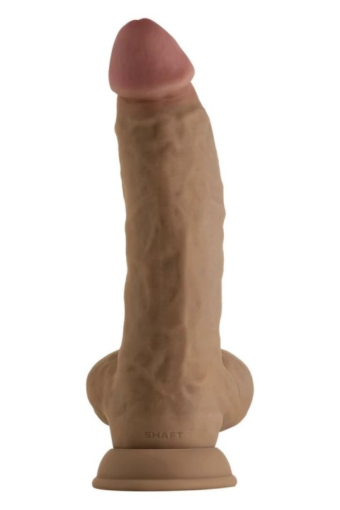 SHAFT Model N 24,1 cm Liquid Silicone, anatomiczny, przyssawka, Oak