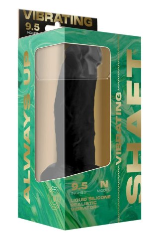 SHAFT Model N 9.5" Black - wibrujący system intymny FLEXISKIN™
