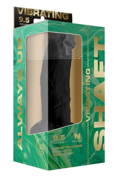 SHAFT Model N 9.5" Black - wibrujący system intymny FLEXISKIN™