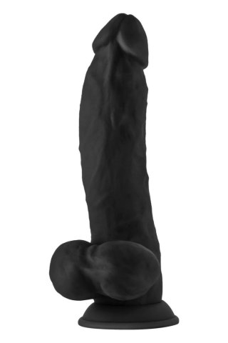 SHAFT Model N 9.5" Liquid Silicone Czarny - anatomiczny, przyssawka, 24,1 cm