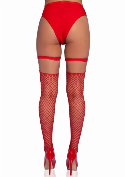 Leg Avenue Studded Thigh High Garter czerwone z serduszkami, uniwersalne