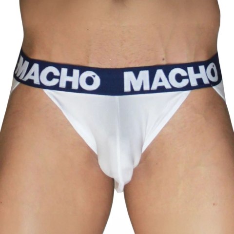 MACHO MX29DK Jockstrap White + Marine L - anatomiczny, oddychający