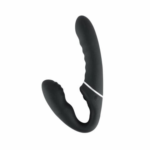 No-Parts Strapless Strap-On Tapping Black - bezpaskowy system z funkcją stukania
