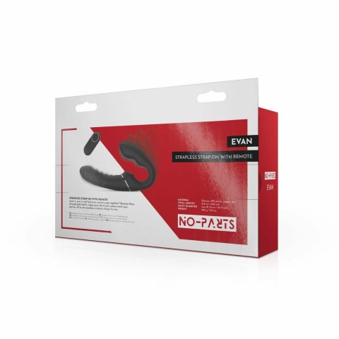 No-Parts Strapless Strap-On Tapping Black - bezpaskowy system z funkcją stukania