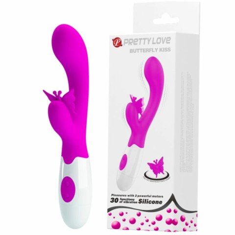 PRETTY LOVE Butterfly Kiss 30-funkcyjny wibrator krolik fioletowy