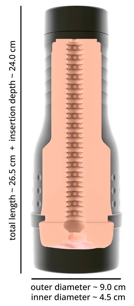 Rebel V-Stroker Lucia - kompaktowa maszyna intymna, 26,5 cm, TPE/ABS