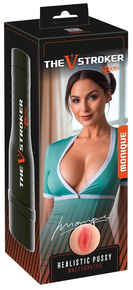 Rebel V-Stroker Monique - kompaktowa maszyna intymna z etui, 26,5 cm