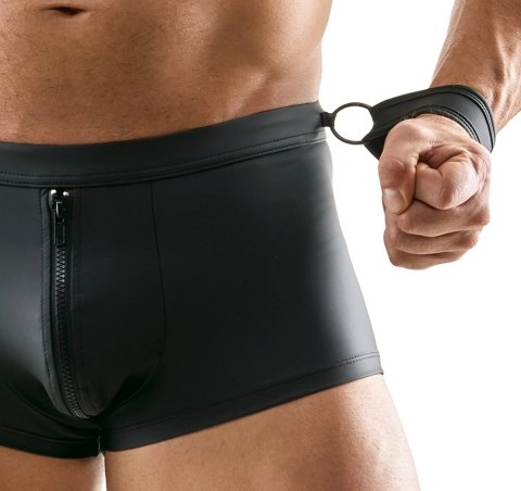 Svenjoyment Men's Pants XL czarne matowe z otwartym tyłem i kajdankami