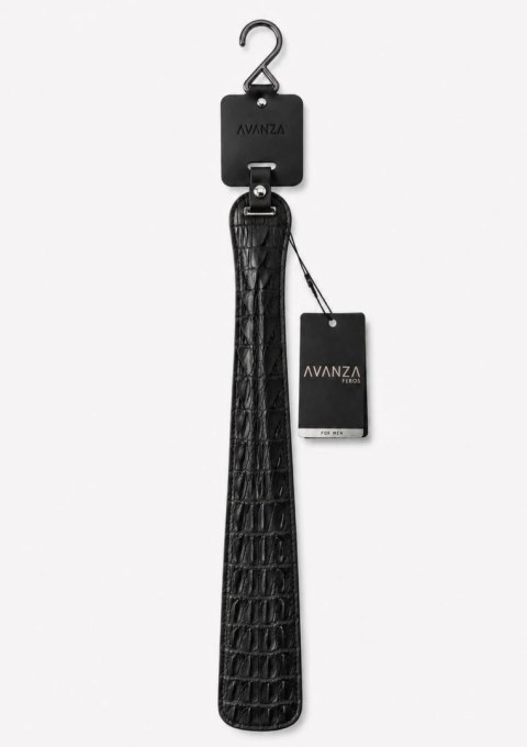 AVANZA FEROS Croc-Embossed Paddle skorzana packa z tłoczeniem