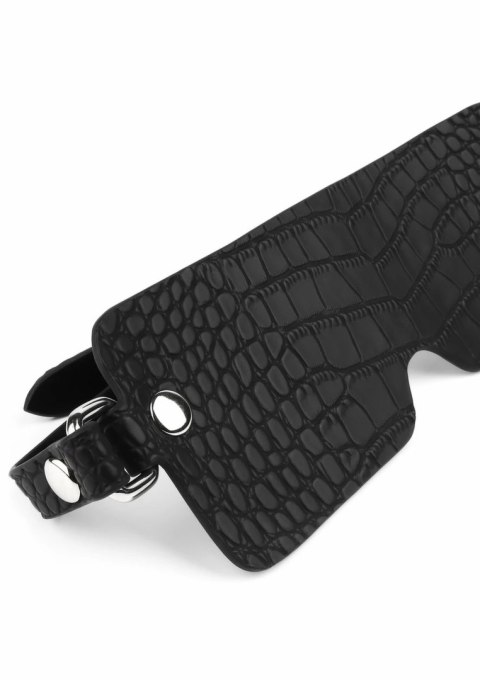 AVANZA FEROS Opaska na Oczy Croc-Embossed PU Leather Czarna