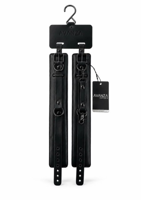 AVANZA VANTAGE 8 Precision Ankle Cuffs czarne skorzane kajdanki na kostki