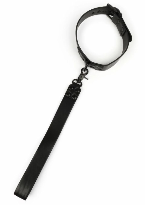 AVANZA VANTAGE 8 Signature Collar & Short Leash czarny skorzany zestaw