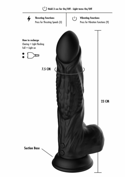 EXTREME by HIDDEN DESIRE Raptor Monster silikonowy z wibracją 26 cm