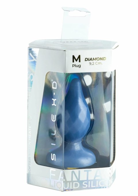 Fantasy Plug Diamond Silexd Pearl-Blue silikonowy z efektem chłodzenia i grzania