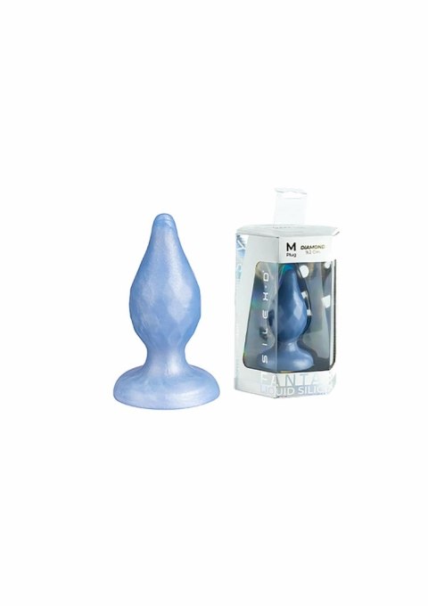 Fantasy Plug Diamond Silexd Pearl-Blue silikonowy z efektem chłodzenia i grzania