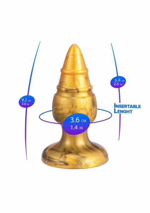 Fantasy Plug Goldy - silikonowy model termoaktywny, złoty, SILEXPAN