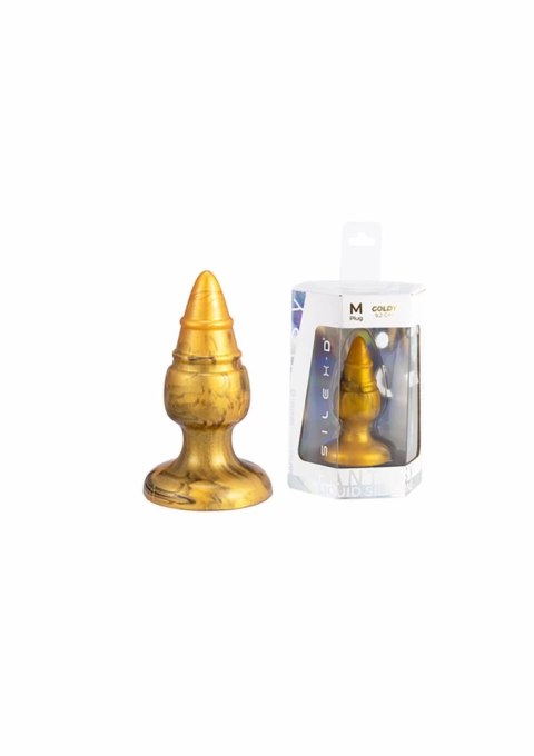 Fantasy Plug Goldy - silikonowy model termoaktywny, złoty, SILEXPAN