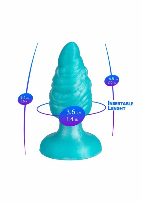 Fantasy Plug Melty SILEXPAN® silikonowy, turkusowy, kompaktowy