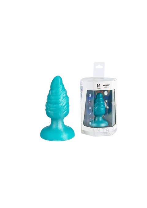 Fantasy Plug Melty SILEXPAN® silikonowy, turkusowy, kompaktowy