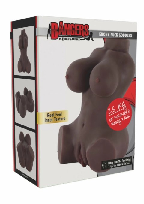 HIDDEN DESIRE BANGERS Ebony Fuck Goddess 2.5 kg - model anatomiczny TPE