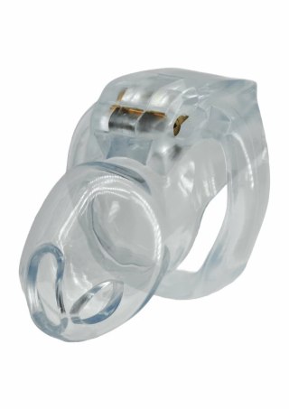 HIDDEN DESIRE Clear Control Cock Cage Regular - przezroczysty system kontroli, rozmiar Regular