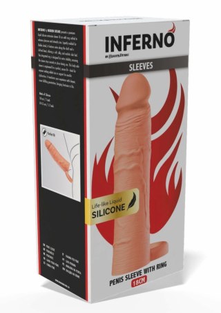 INFERNO by HIDDEN DESIRE Liquid Silicone Sleeve z Pierścieniem 18 cm