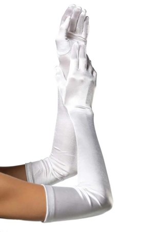 Leg Avenue Extra Long Satynowe Rękawiczki Operowe Czarne 60 cm