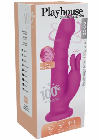 Playhouse Rotating Rabbit Vibrator silikonowy, wodoodporny, ładowalny