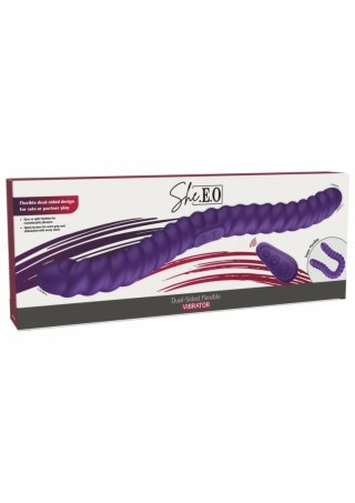 She.E.O Dual-Sided Flexible Vibrator silikonowy, wodoodporny, z pilotem