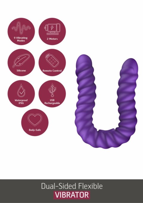 She.E.O Dual-Sided Flexible Vibrator silikonowy, wodoodporny, z pilotem