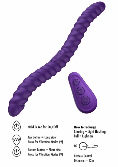 She.E.O Dual-Sided Flexible Vibrator silikonowy, wodoodporny, z pilotem