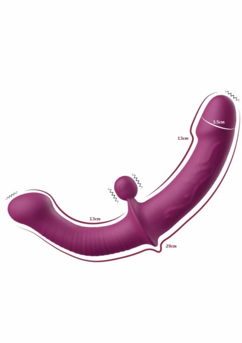 She.E.O Dual-Sided G-Spot Vibrator silikonowy, 10 trybow, fioletowy